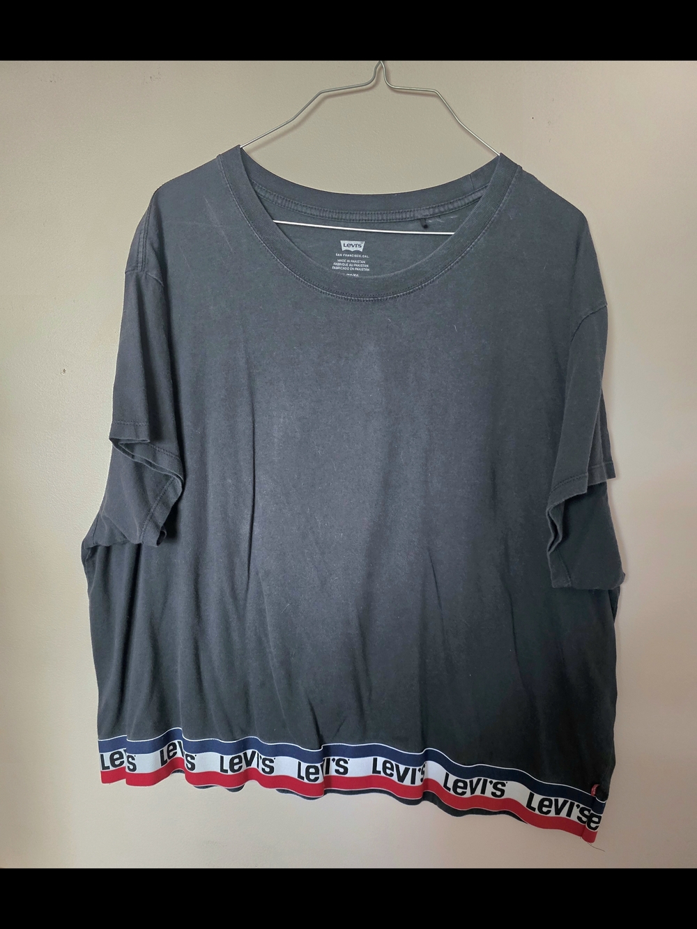 Levi's Blue FADE Short Sleeve Tee with Logo Hem Trim